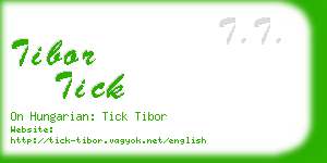 tibor tick business card